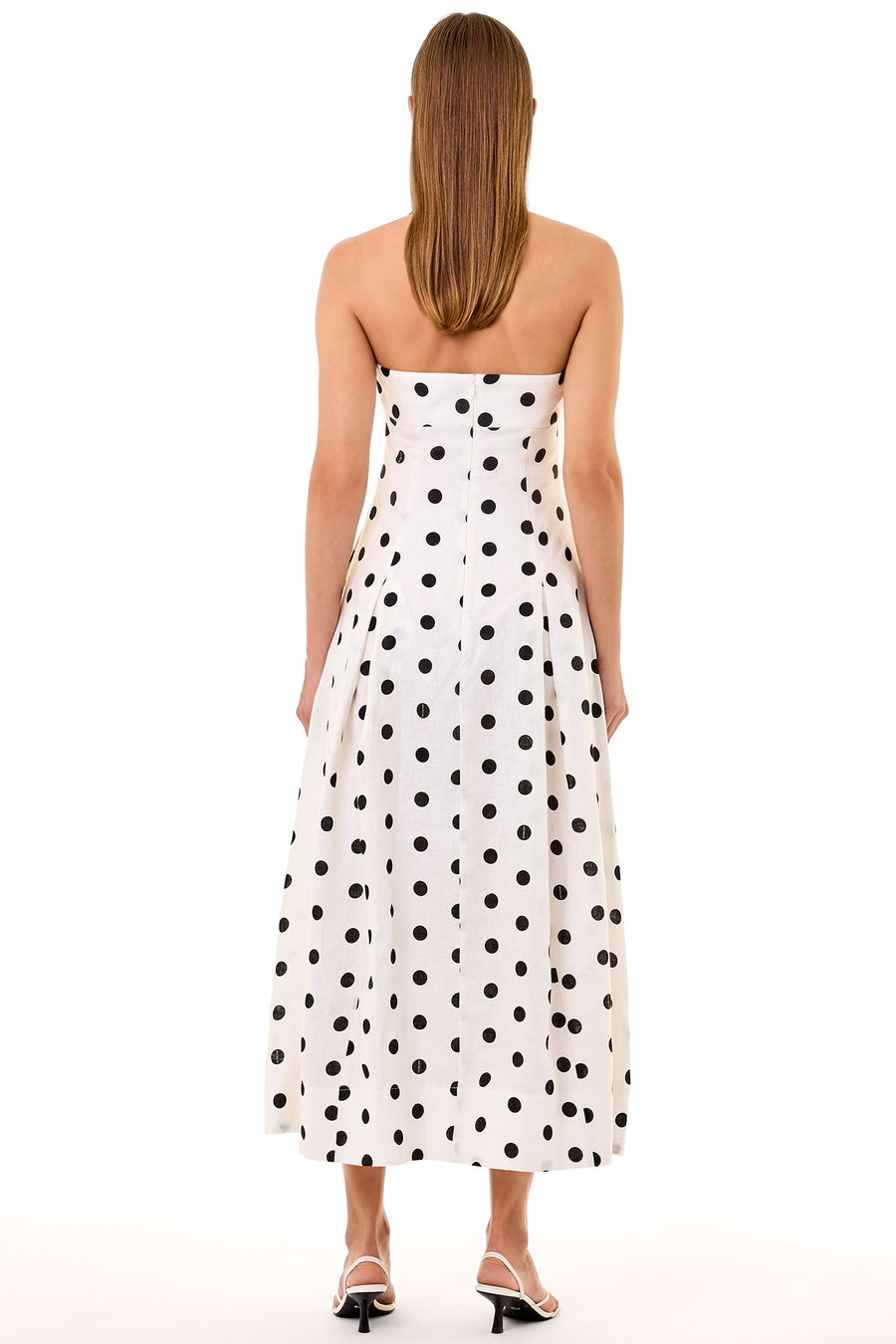 SERAPHINA DRESS - IVORY BLACK POLKA DOT