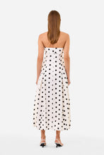 SERAPHINA DRESS - WHITE BLACK POLKA DOT