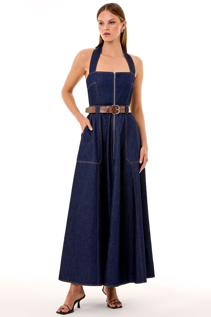 ANASTASIA DENIM DRESS - INDIGO
