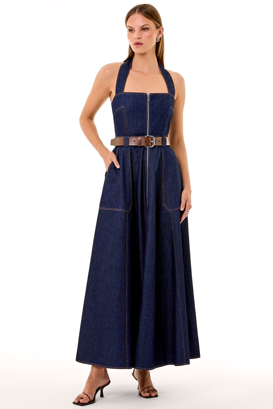 ANASTASIA DENIM DRESS - INDIGO