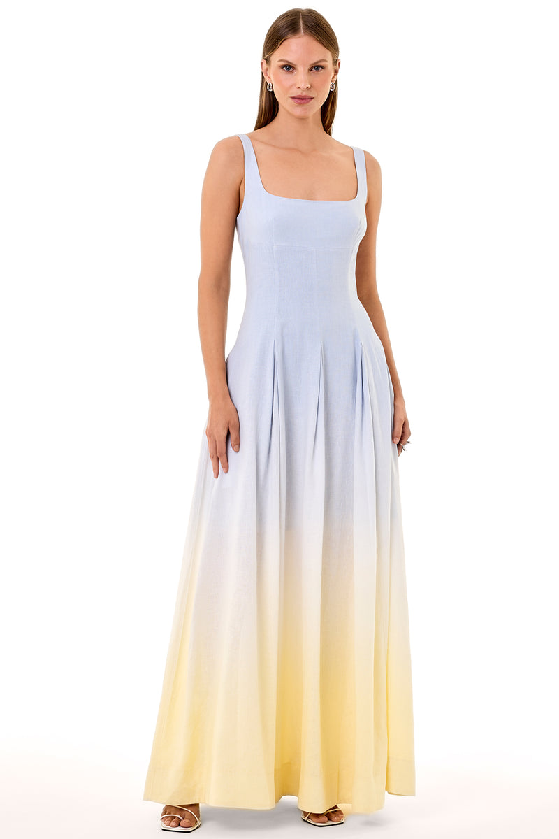 STEFANIA DRESS - SUNSET DIP-DYE