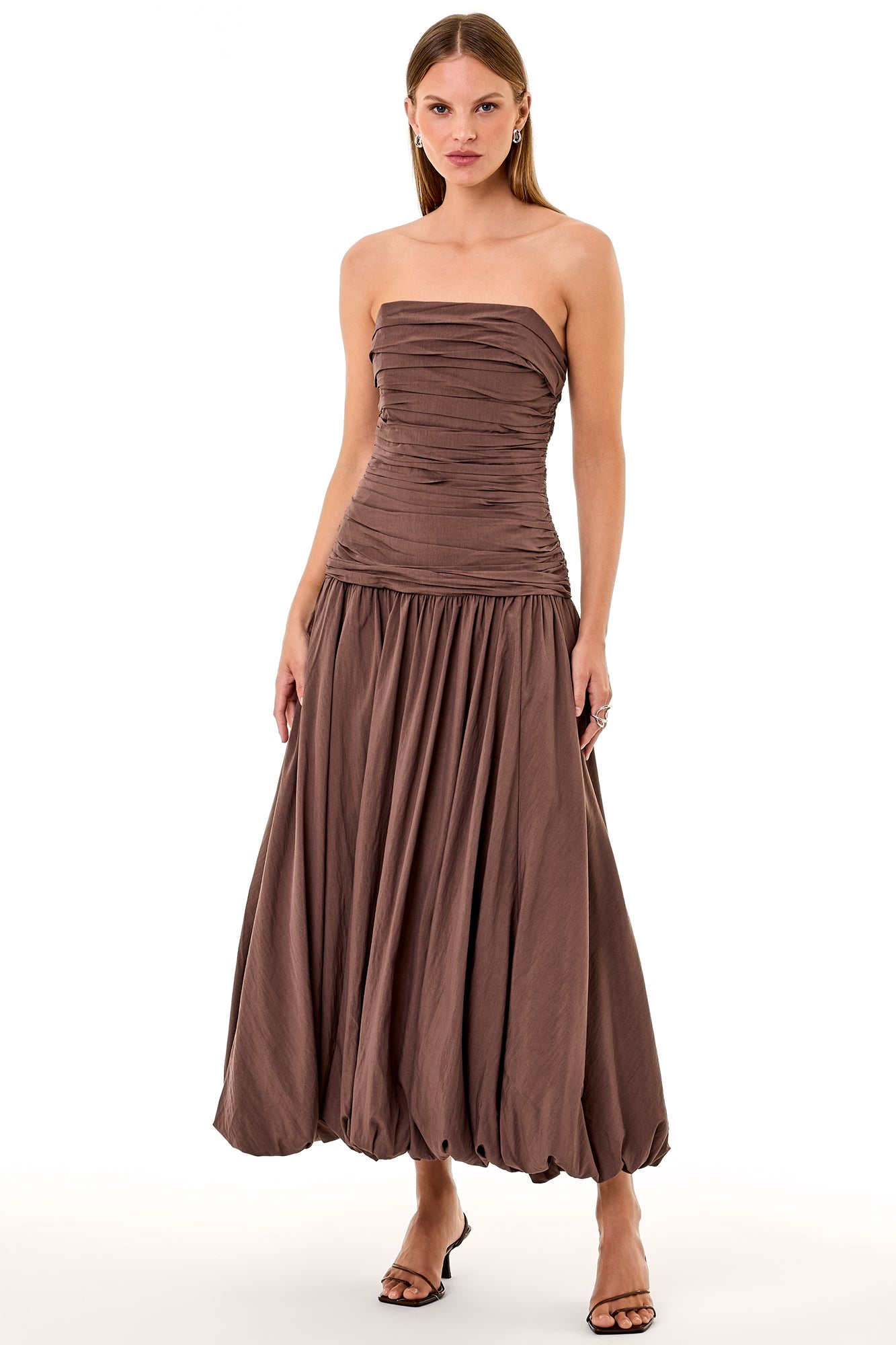 DESPINA DRESS - CHOCOLATE