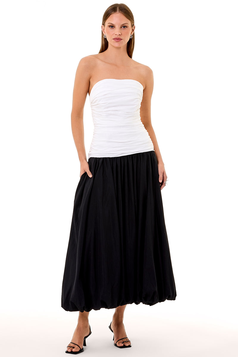 DESPINA DRESS - IVORY/BLACK