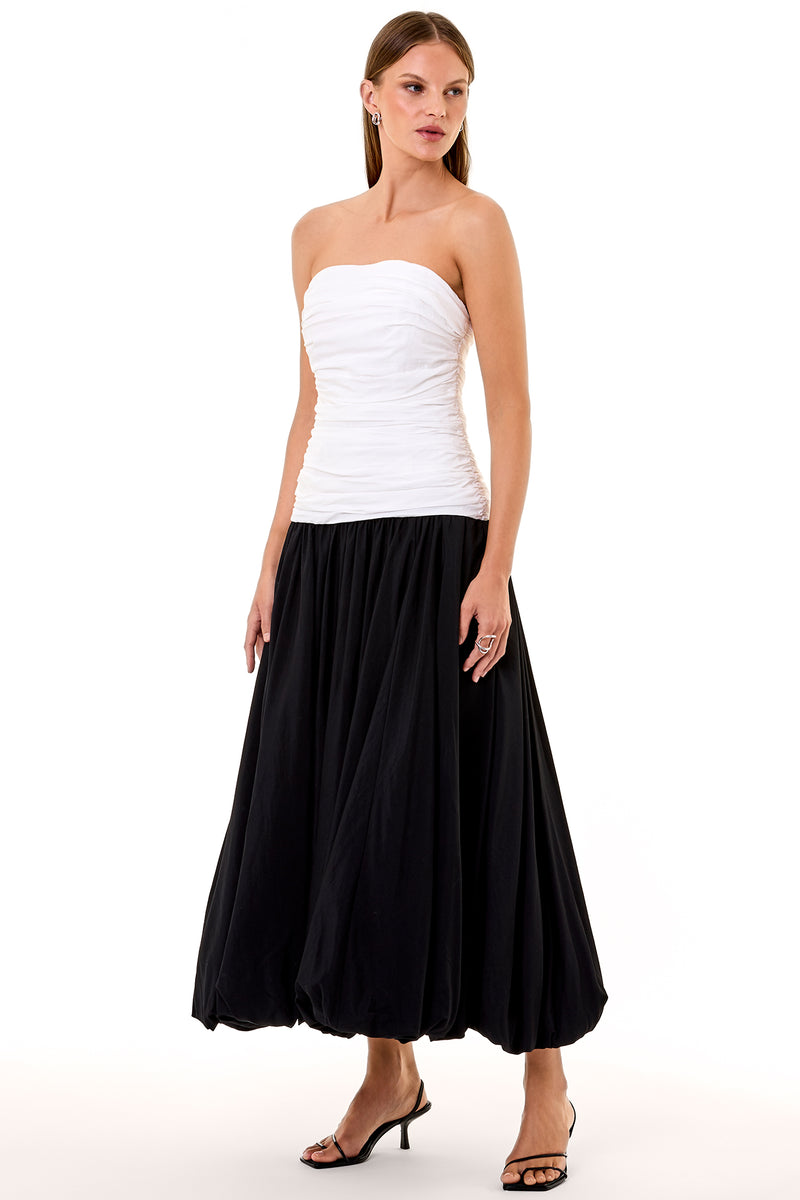 DESPINA DRESS - IVORY/BLACK