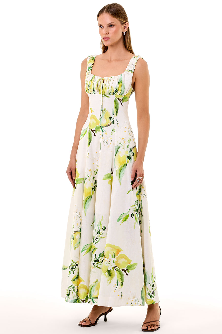 DINA DRESS- ANISA IVORY LEMON