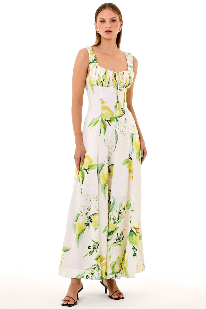 DINA DRESS- ANISA IVORY LEMON