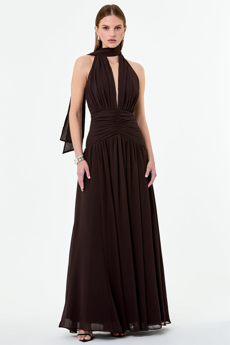 ARELLA DRESS - MOCHA