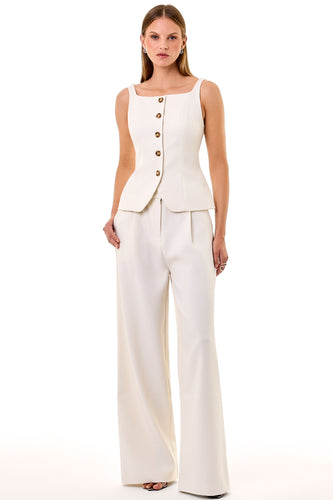 IMAN SUIT PANT - IVORY