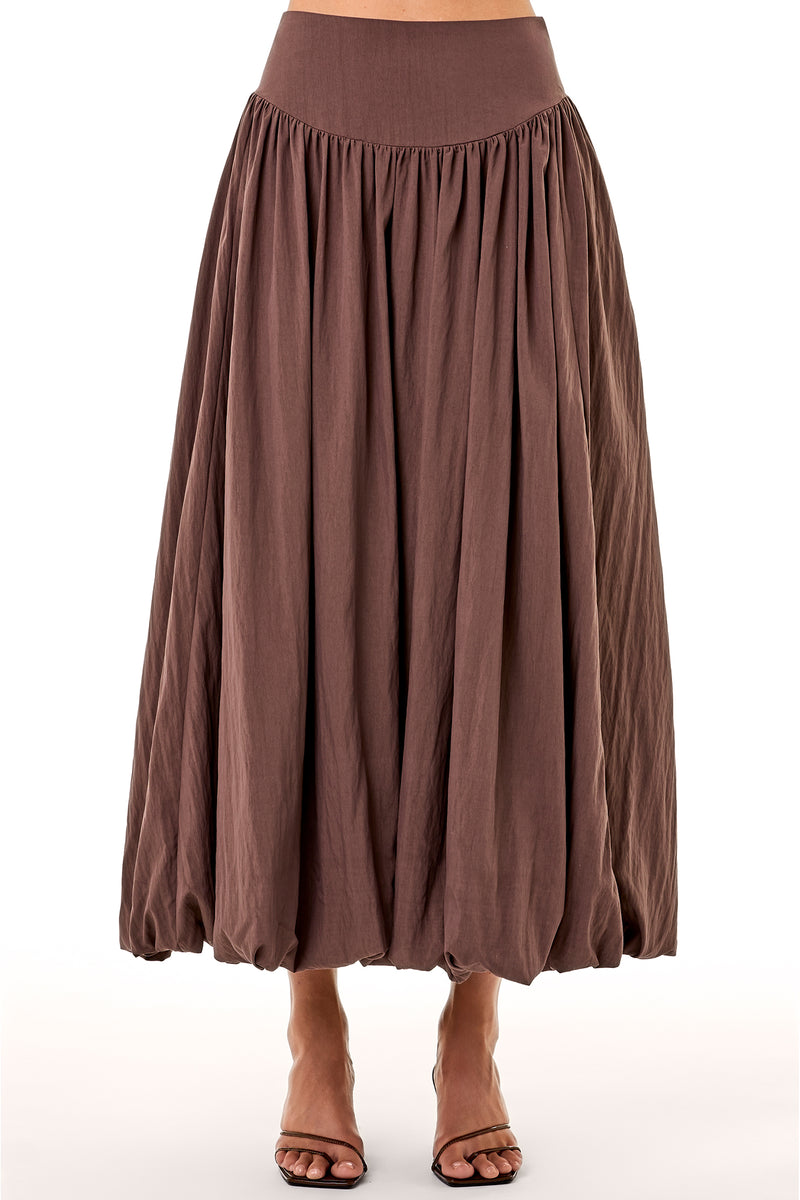 ZAIRA SKIRT - CHOCOLATE
