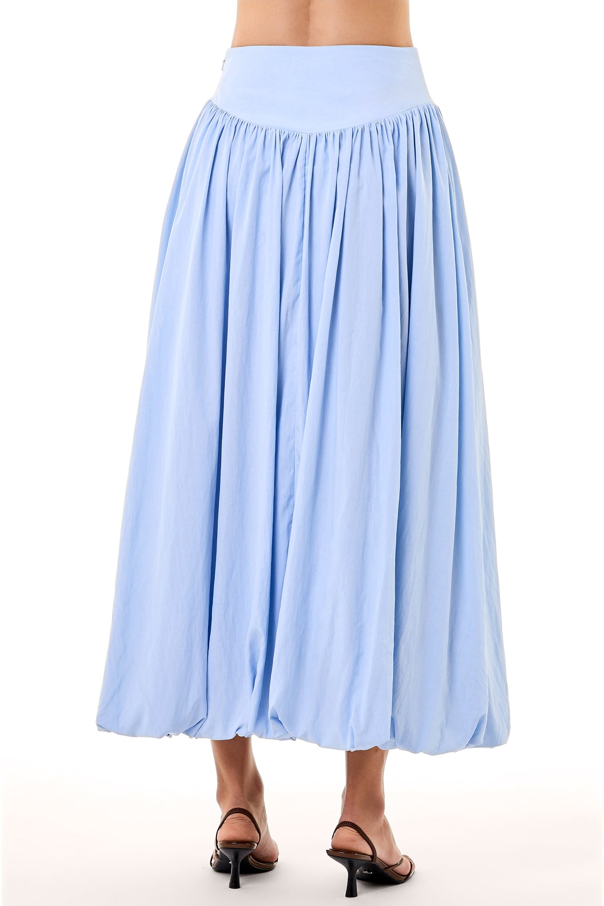 スカート Shiny Blue Lurex Midi Skirt Belle Blue Lurex Shirt and Skirt Co-ord Set