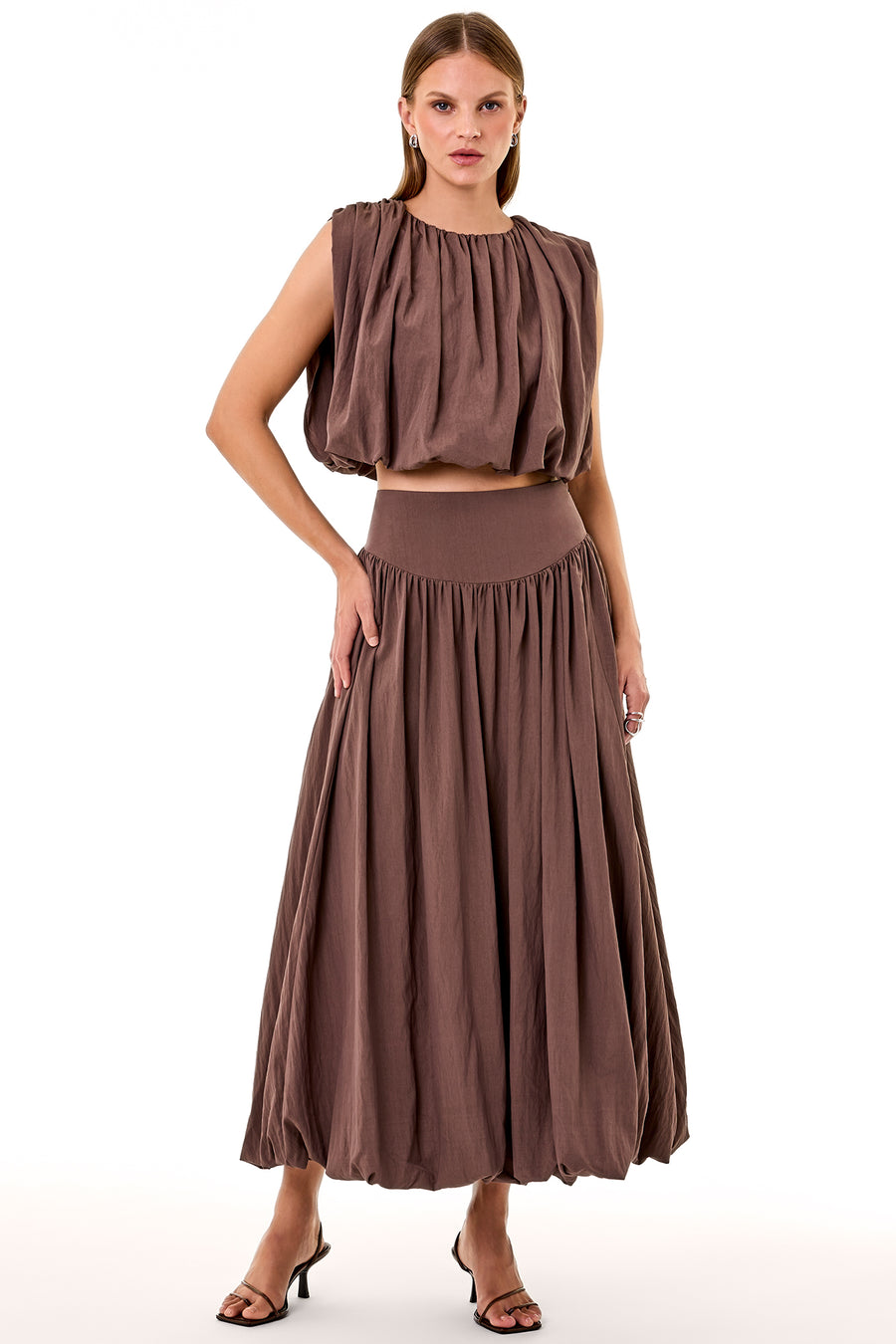 NADIRA TOP - CHOCOLATE