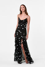 KAMILA GOWN - SCATTERED DOT - BLACK