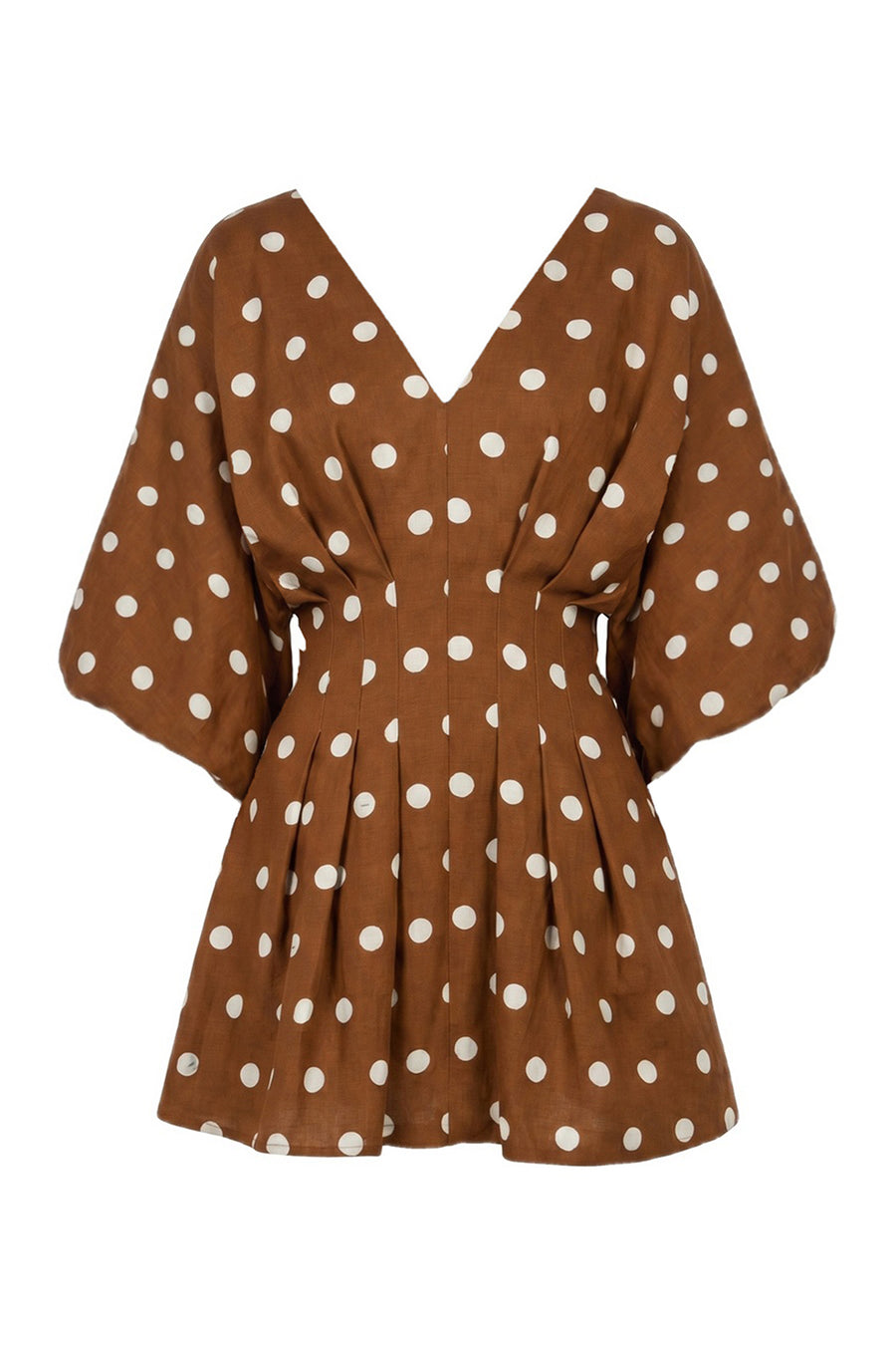 NICOLINE DRESS - SPICE IVORY POLKA DOT