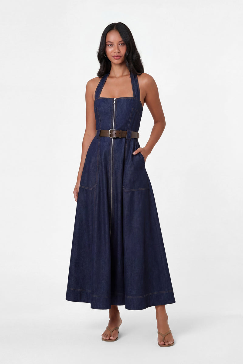 ANASTASIA DRESS - INDIGO