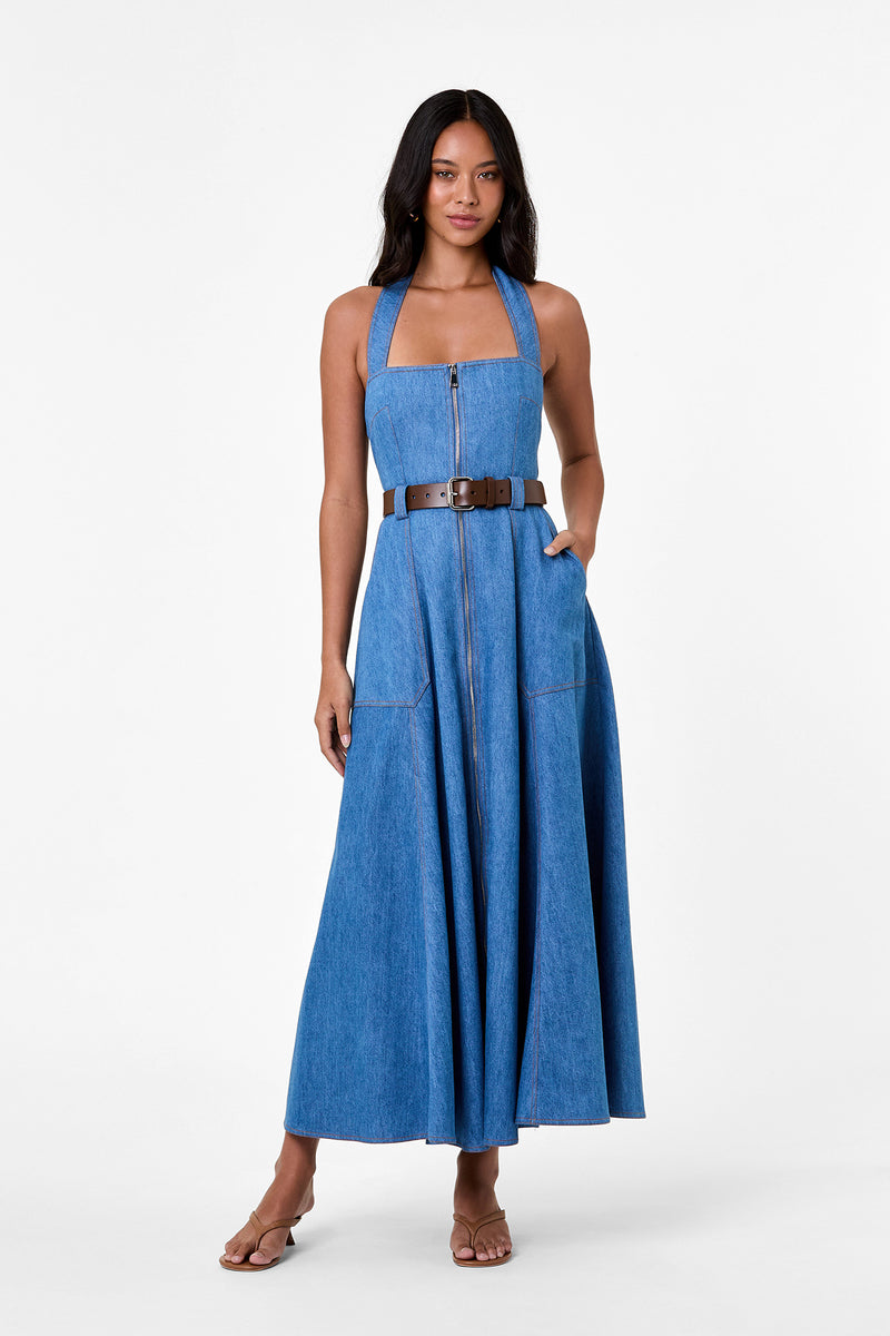ANASTASIA DRESS - LIGHT WASH