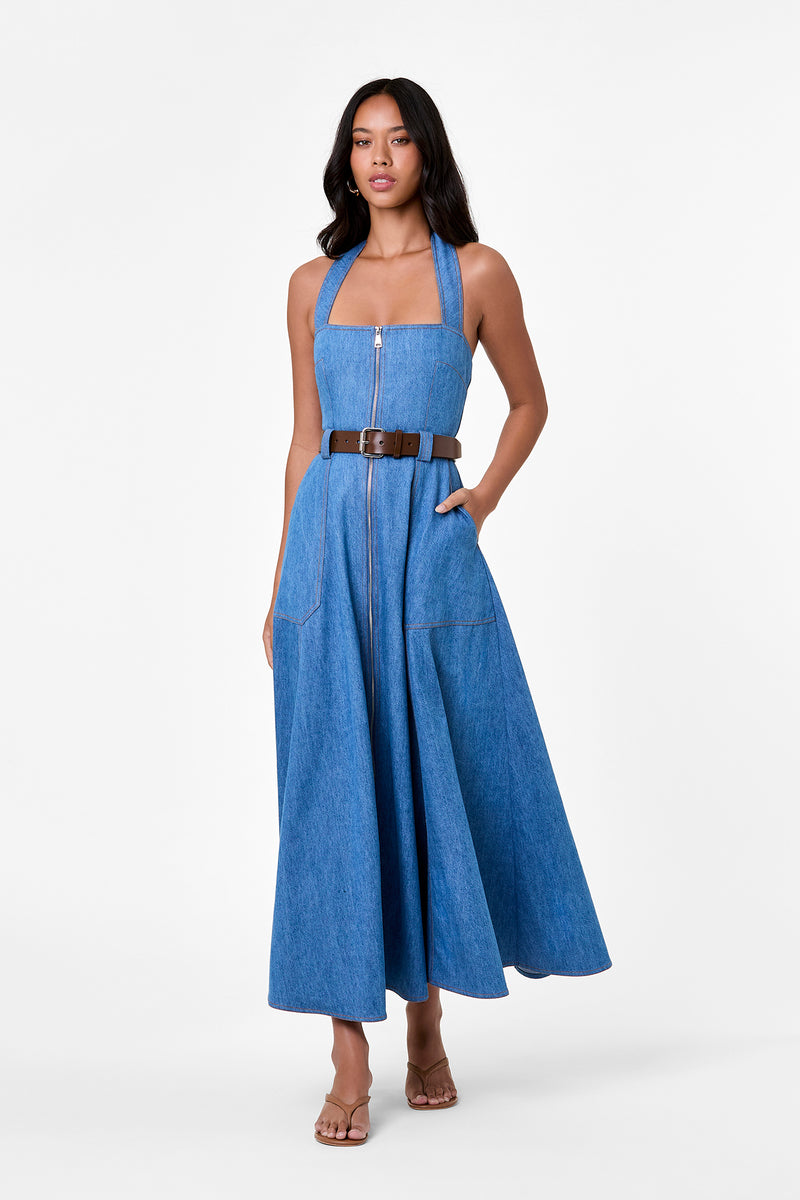 ANASTASIA DRESS - LIGHT WASH
