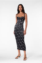 DOMINIQUE DRESS - BLACK WHITE POLKA DOT