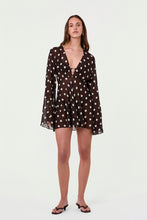 NERISSA DRESS - ESPRESSO IVORY POLKA DOT