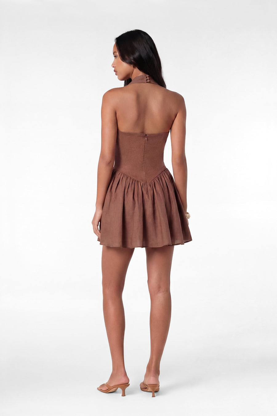 AMALIE DRESS - MOCHA