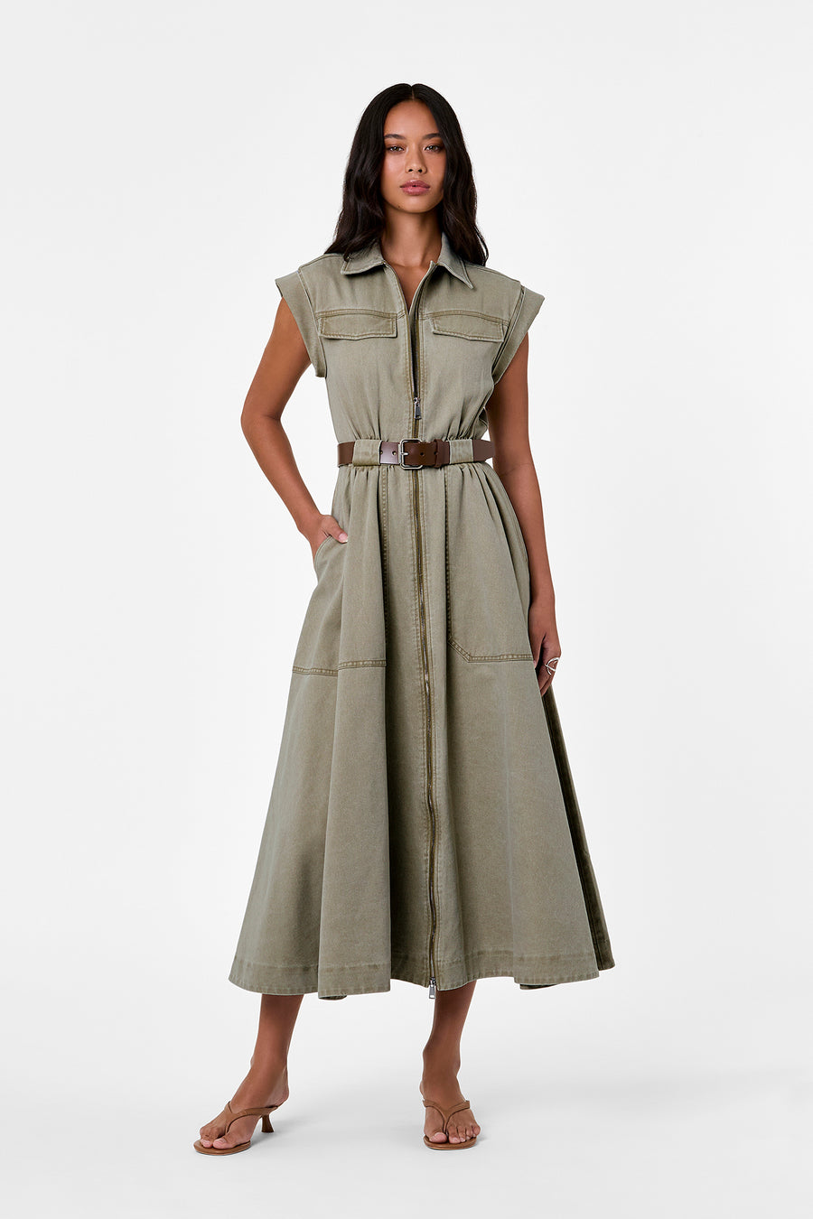 TRISHA DRESS - SAGE