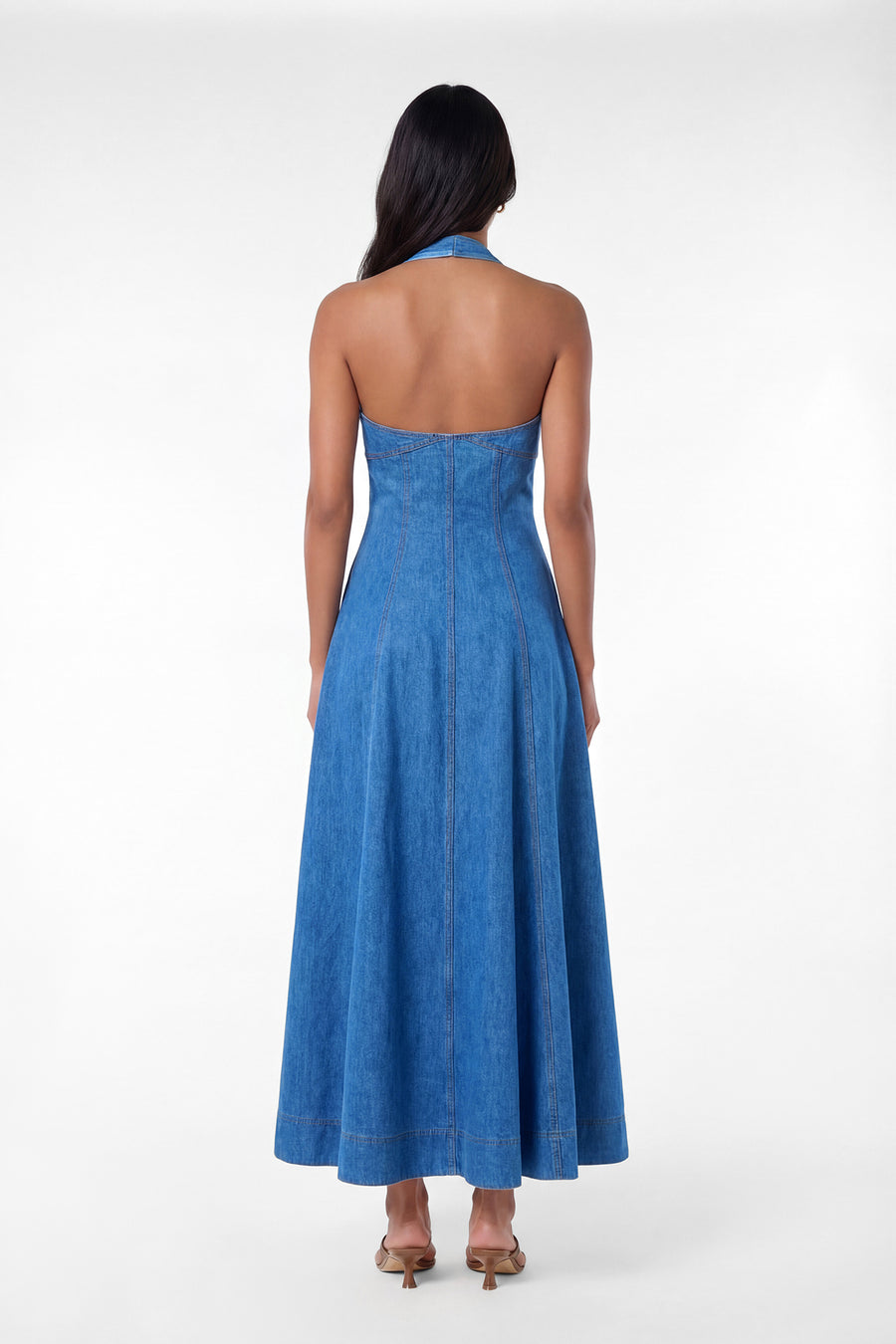 ELSA DRESS - LIGHT WASH