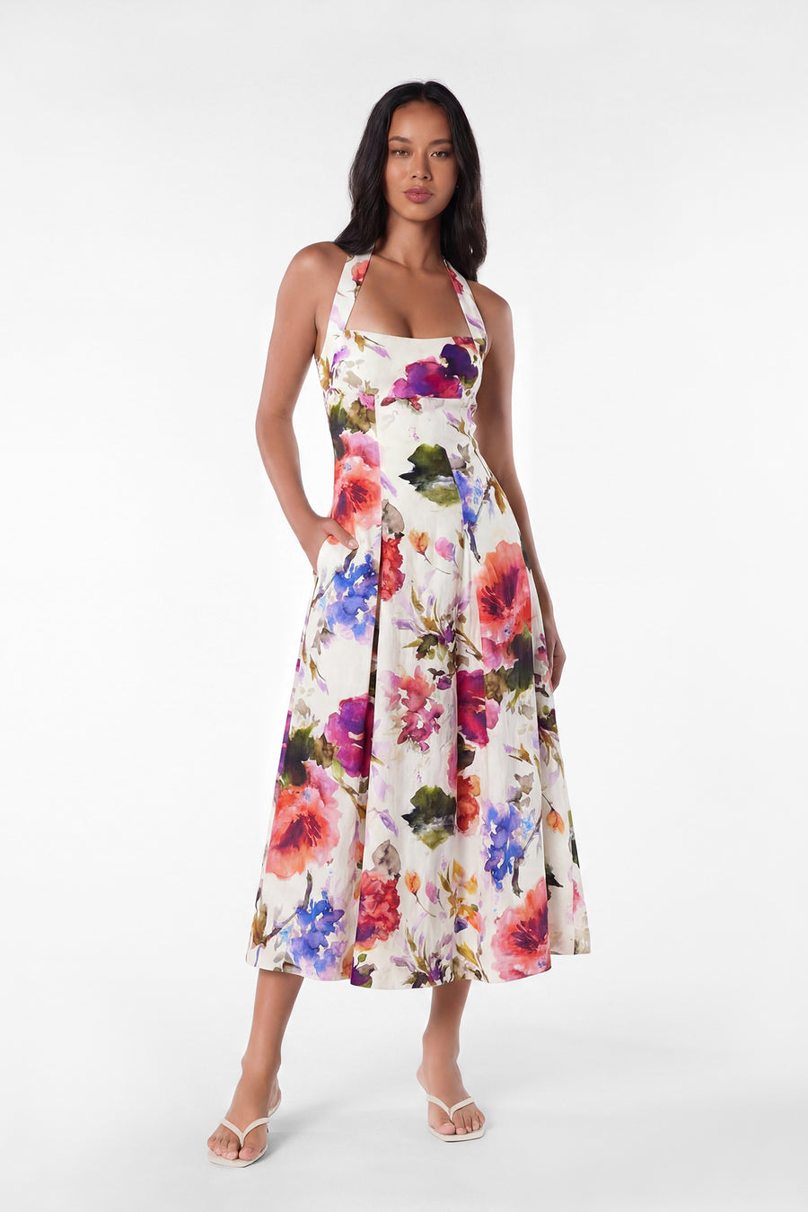 ELISABETH DRESS - WATERCOLOR FLORA