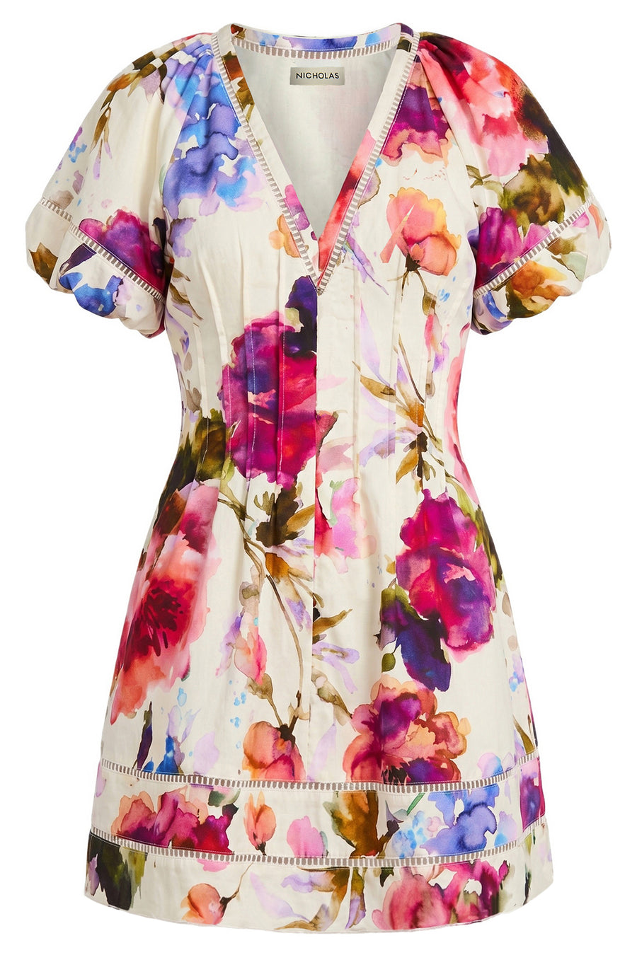 ANNIKA DRESS - WATERCOLOR FLORA