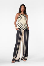 SANDRA PANT - BLACK IVORY SCARF PRINT