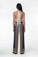SANDRA PANT - BLACK IVORY SCARF PRINT