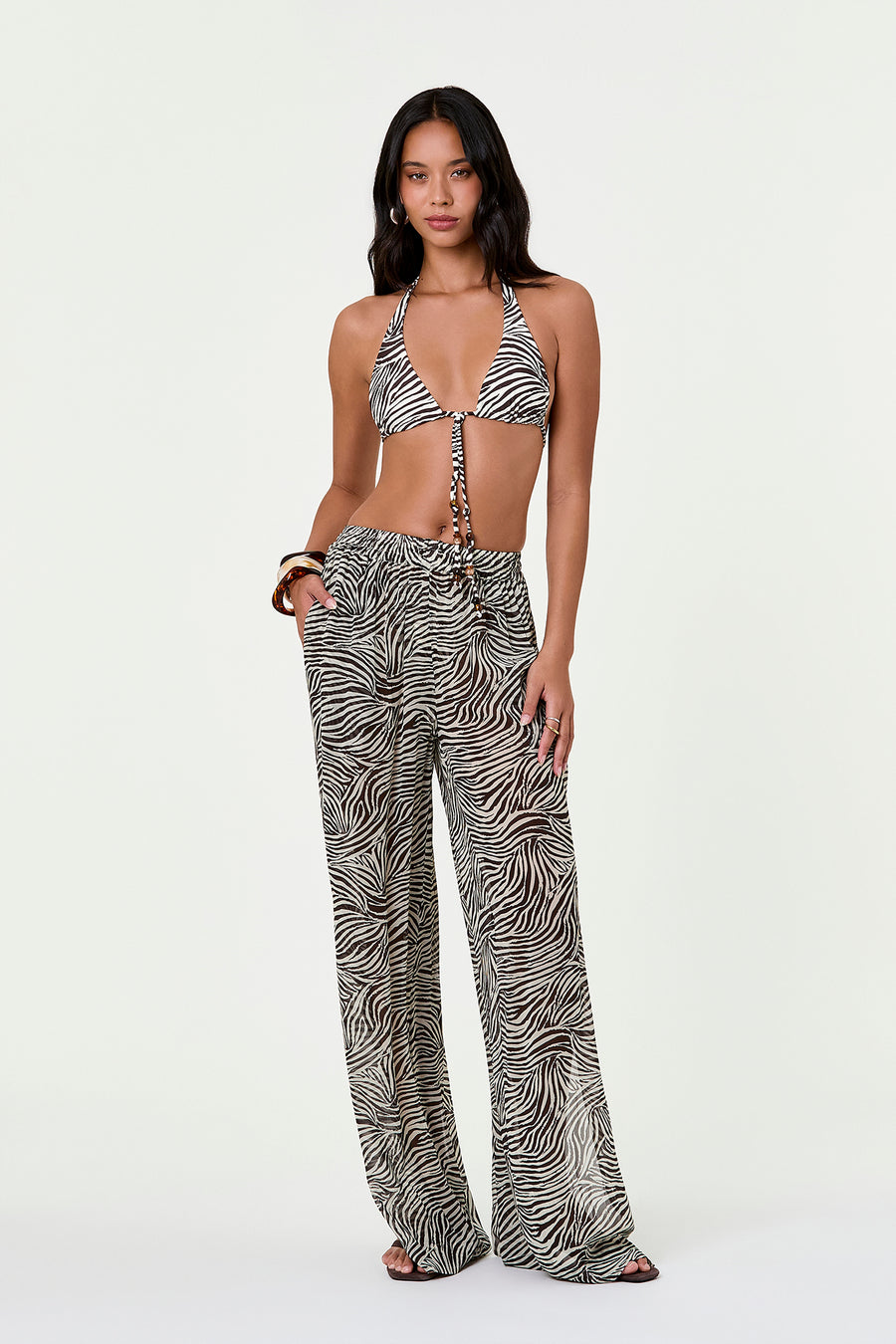 MALTA BIKINI TOP - GRAPHIC ZEBRA