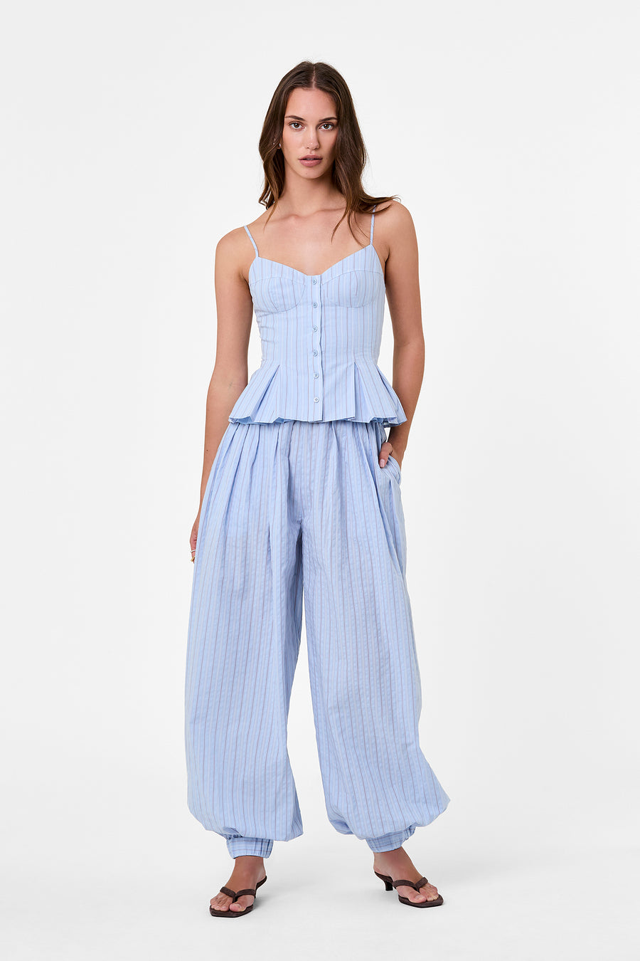 LISELLE PANT - BLUE MULTI STRIPE
