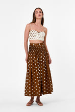 CRINA TOP - IVORY SPICE POLKA DOT
