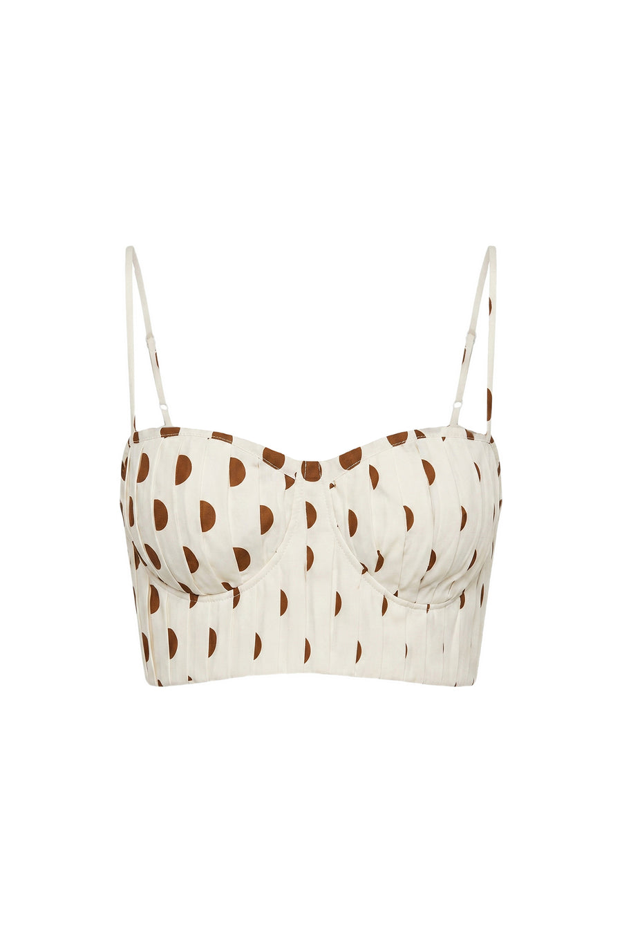 CRINA TOP - IVORY SPICE POLKA DOT