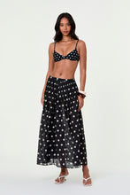MARIT SKIRT - BLACK IVORY POLKA DOT