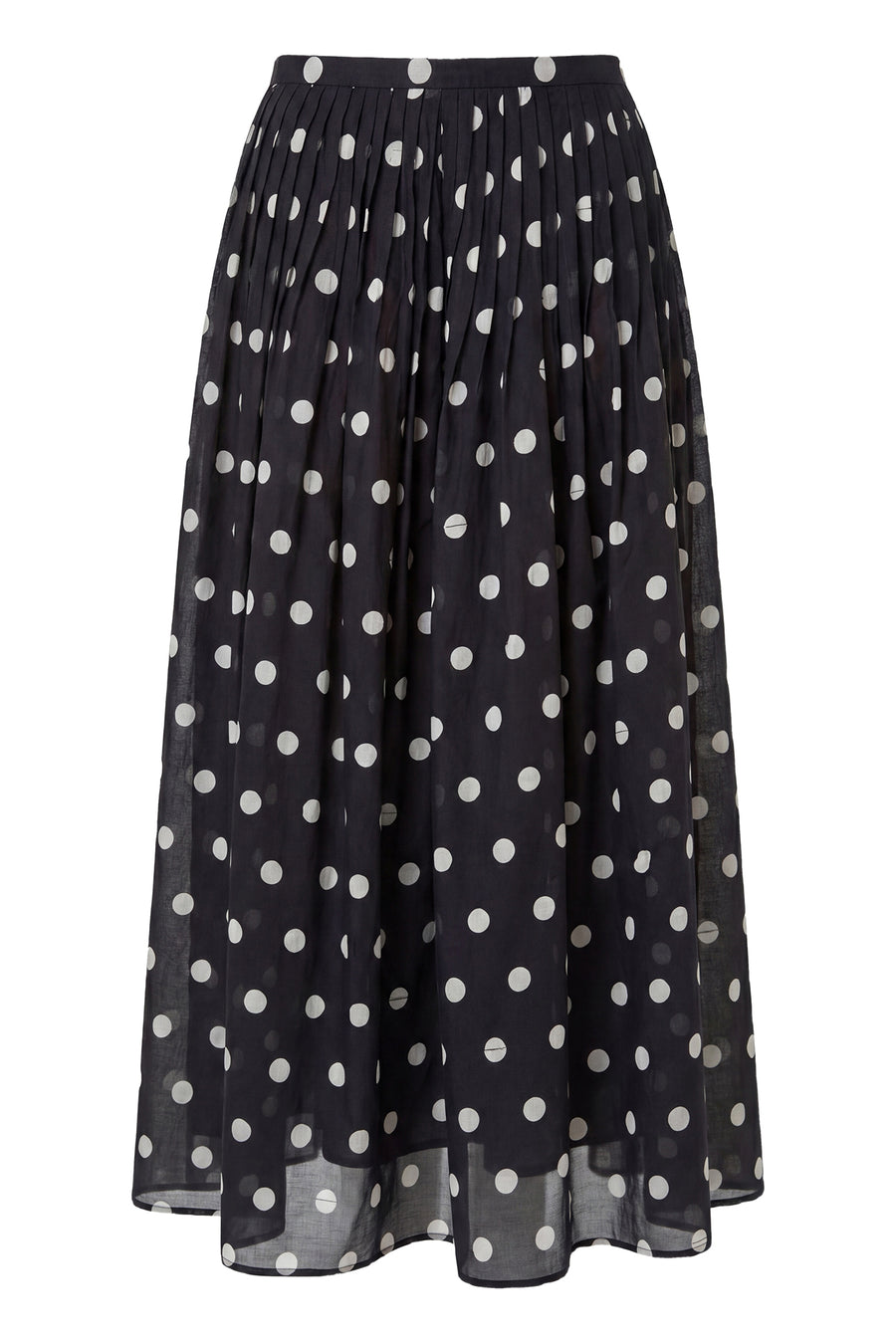 MARIT SKIRT - BLACK IVORY POLKA DOT