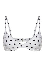 DENIZ BIKINI TOP - IVORY BLACK POLKA DOT