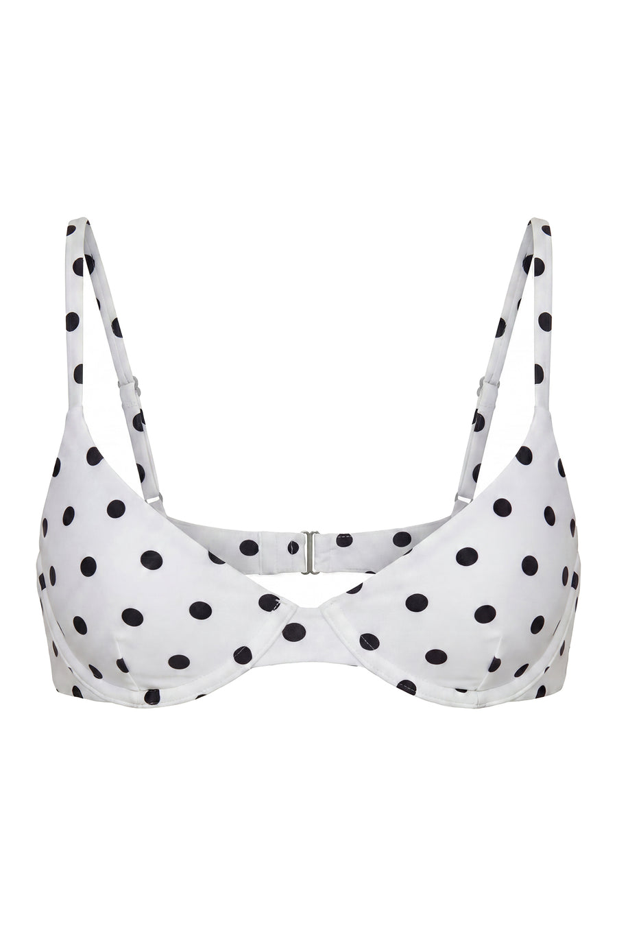 DENIZ BIKINI TOP - IVORY BLACK POLKA DOT