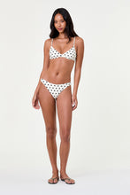 DENIZ BIKINI TOP - IVORY BLACK POLKA DOT