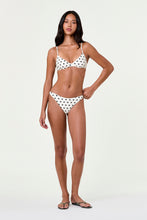 DENIZ BIKINI TOP - IVORY BLACK POLKA DOT