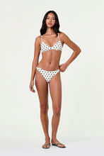DENIZ BIKINI TOP - IVORY BLACK POLKA DOT