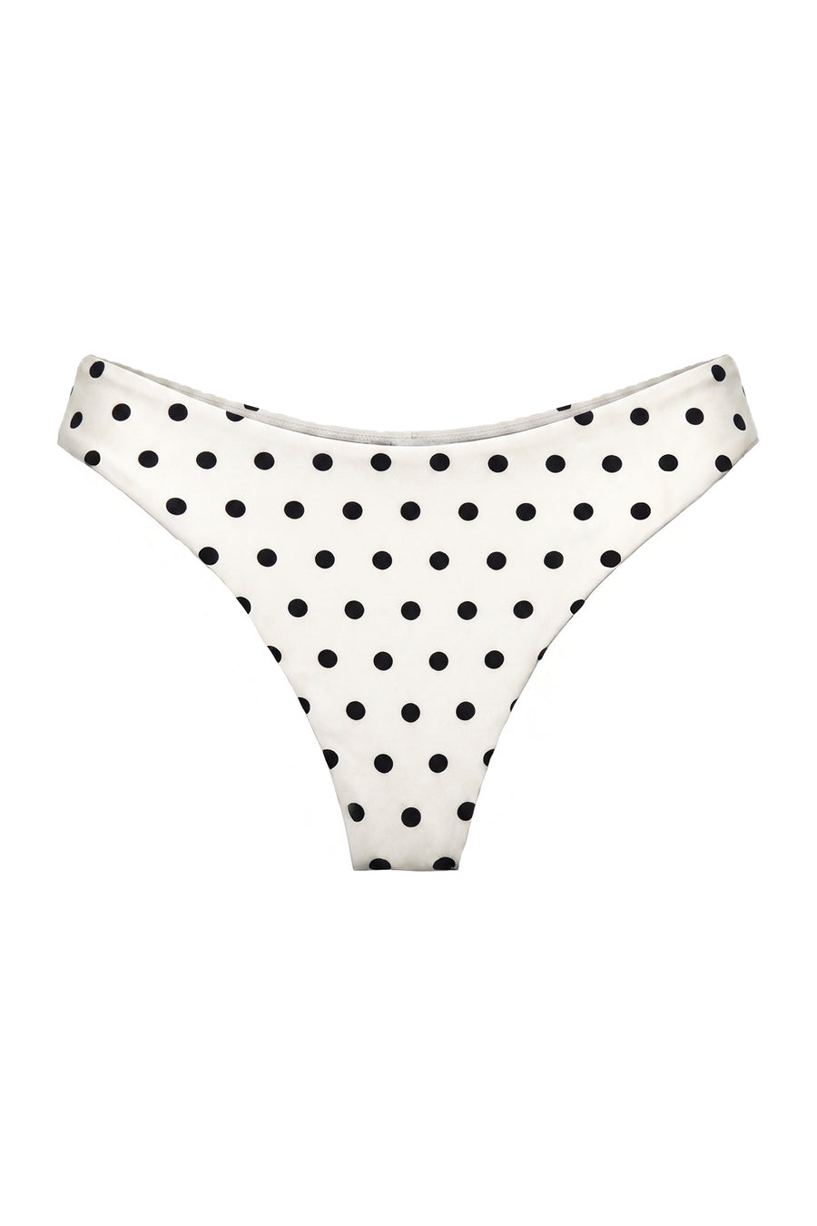 MIRA BIKINI BOTTOM - IVORY BLACK POLKA DOT