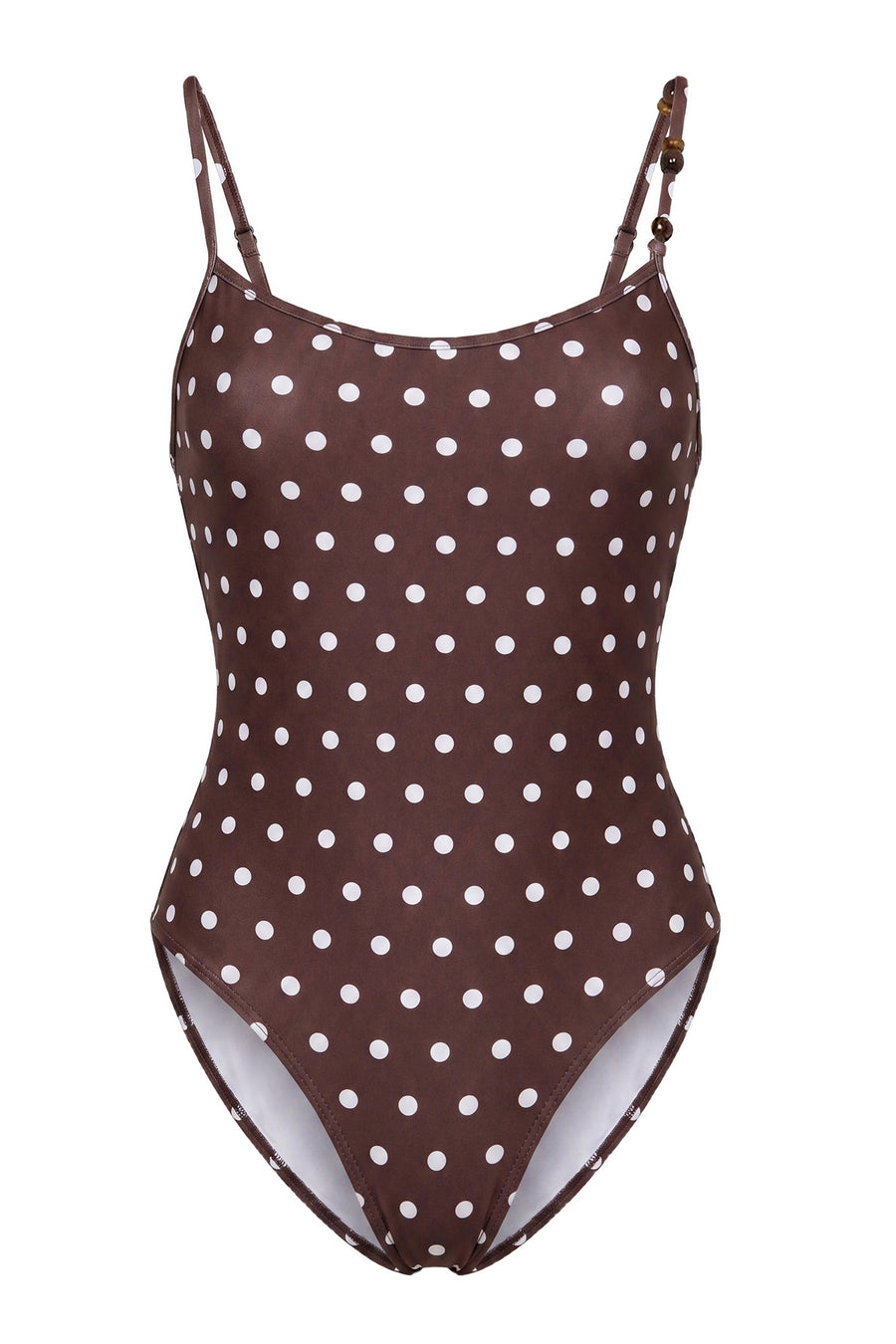 DIONE ONE PIECE SUIT - ESPRESSO IVORY POLKA DOT