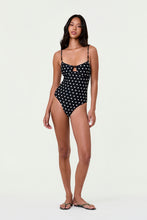 ANELA ONE PIECE SUIT - BLACK IVORY POLKA DOT