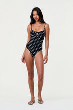 ANELA ONE PIECE SUIT - BLACK IVORY POLKA DOT