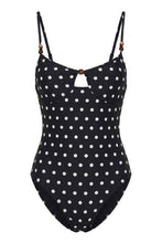 ANELA ONE PIECE SUIT - BLACK IVORY POLKA DOT