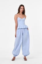STACI TOP - BLUE MULTI STRIPE