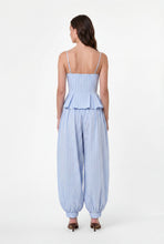 STACI TOP - BLUE MULTI STRIPE