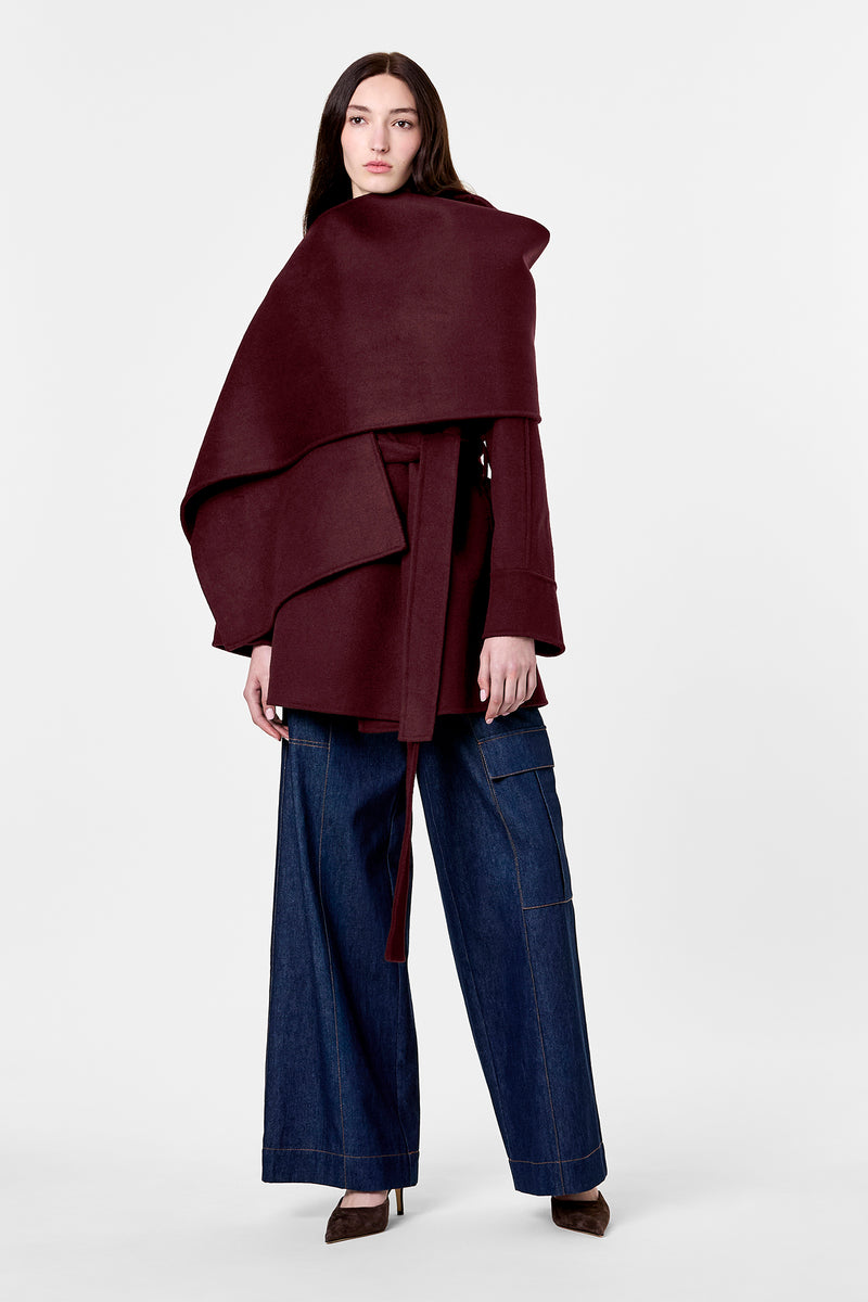 SANDY COAT - DARK PLUM