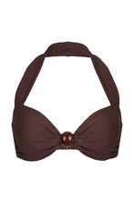 SIRENA HALTER BIKINI TOP - ESPRESSO