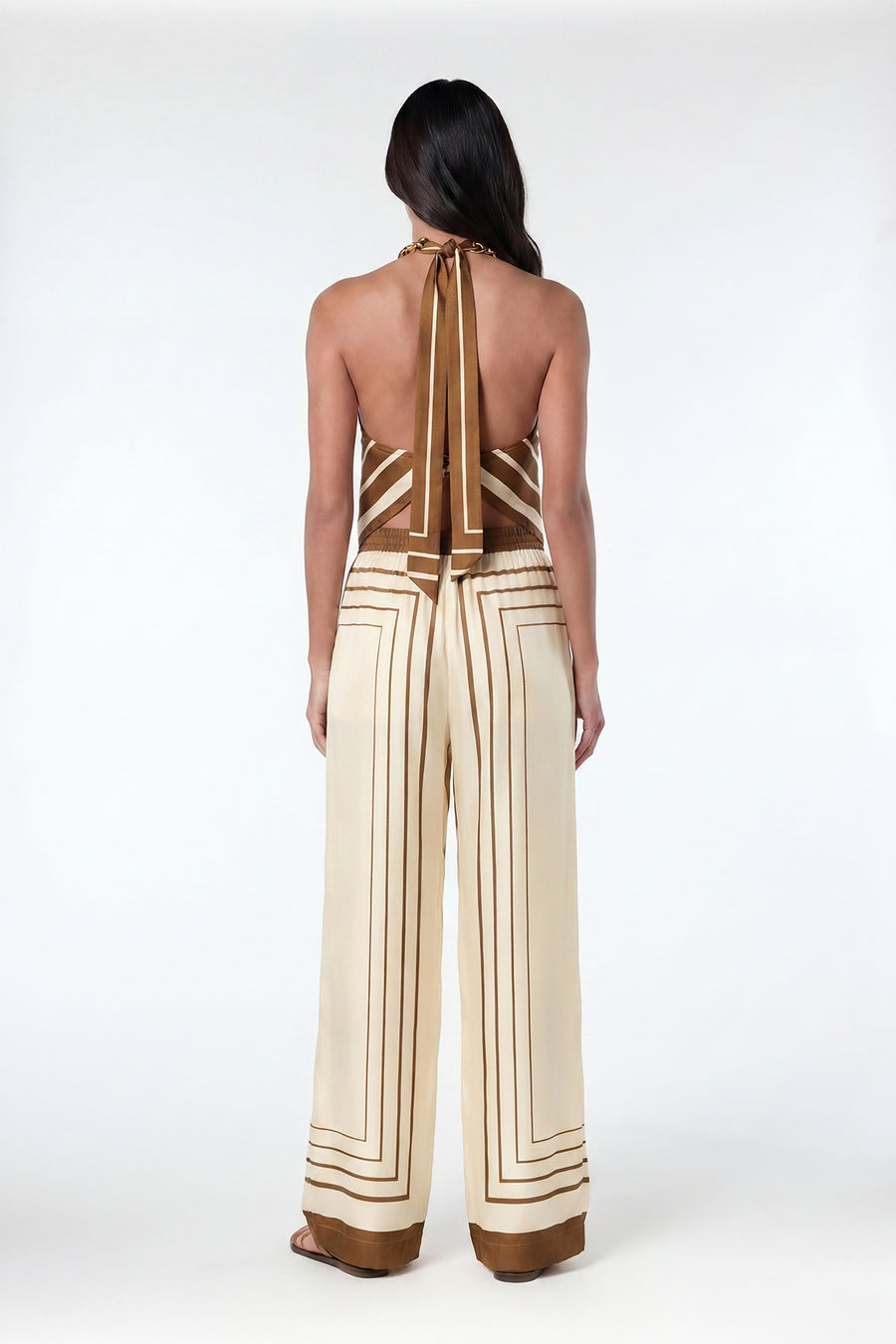 SKYE TOP - SPICE IVORY SCARF PRINT